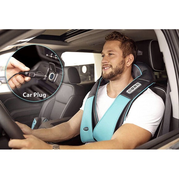 Home & Auto! Shiatsu Back Shoulder & Neck Massager Heat Deep Tissue 3D Kneading - Picture 5 of 15